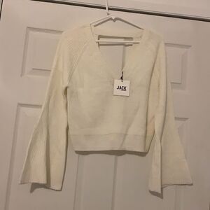 Jack BB Dakota Retro Cropped Bell Sleeve Sweater